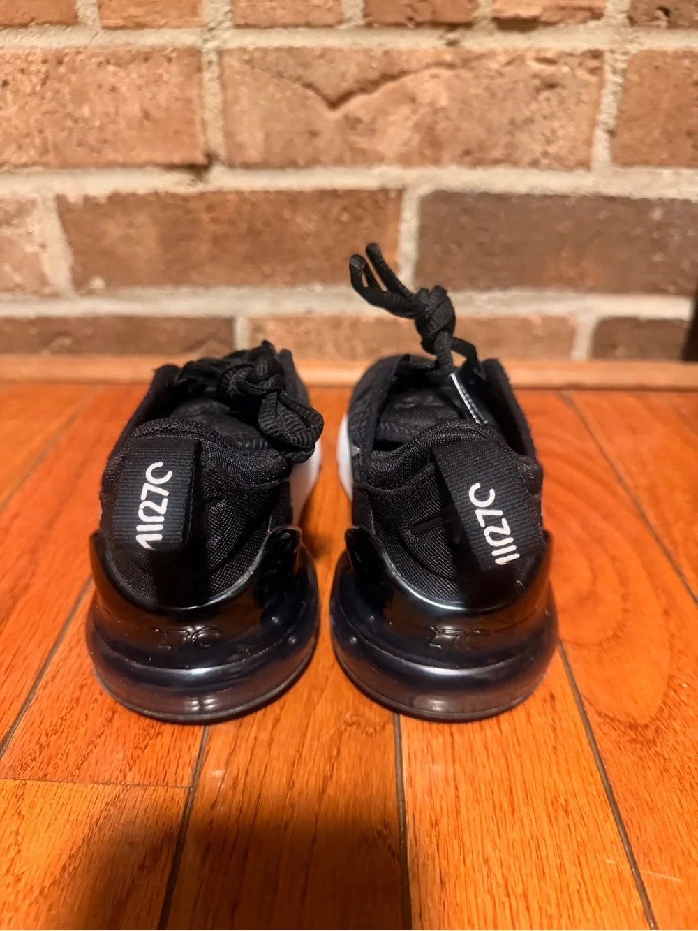 Nike Kids Black and White Air Max 270 Style Sneakers